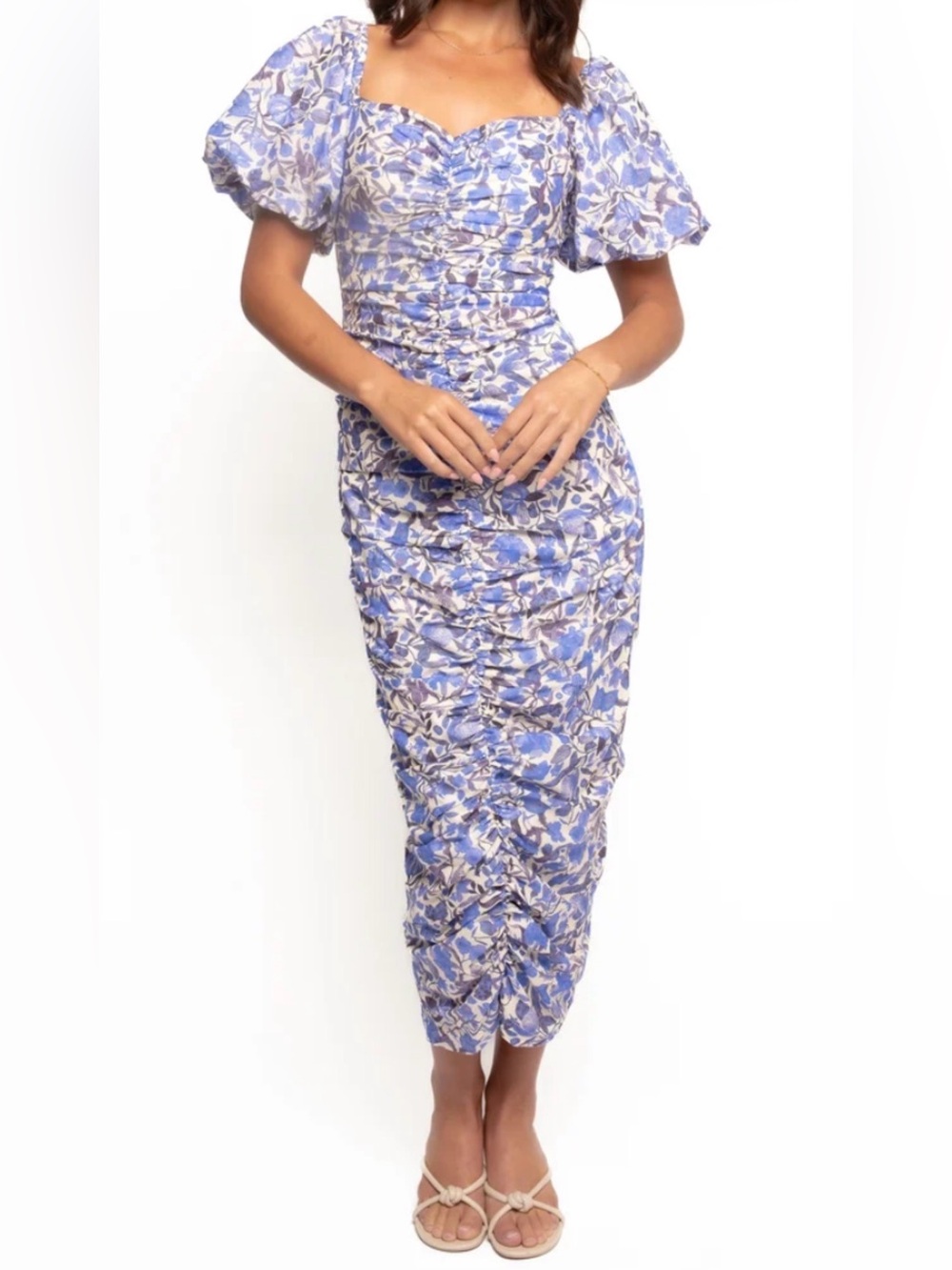 Mable Trinity Midi Dress — Blue